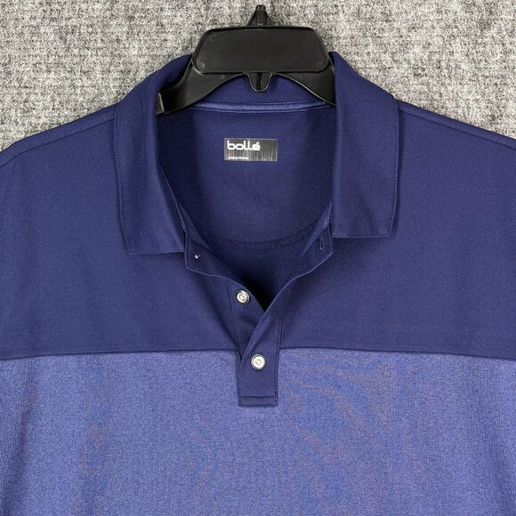 Bolle Shirt Mens Extra Large Blue Polo Golf Performance Tech CareerRugby Flex - Picture 5 of 11